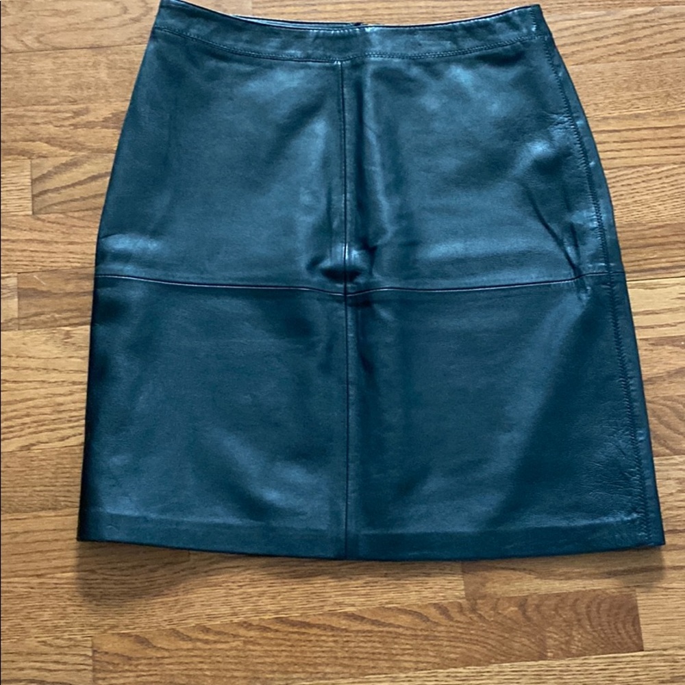 Style & Co black leather skirt